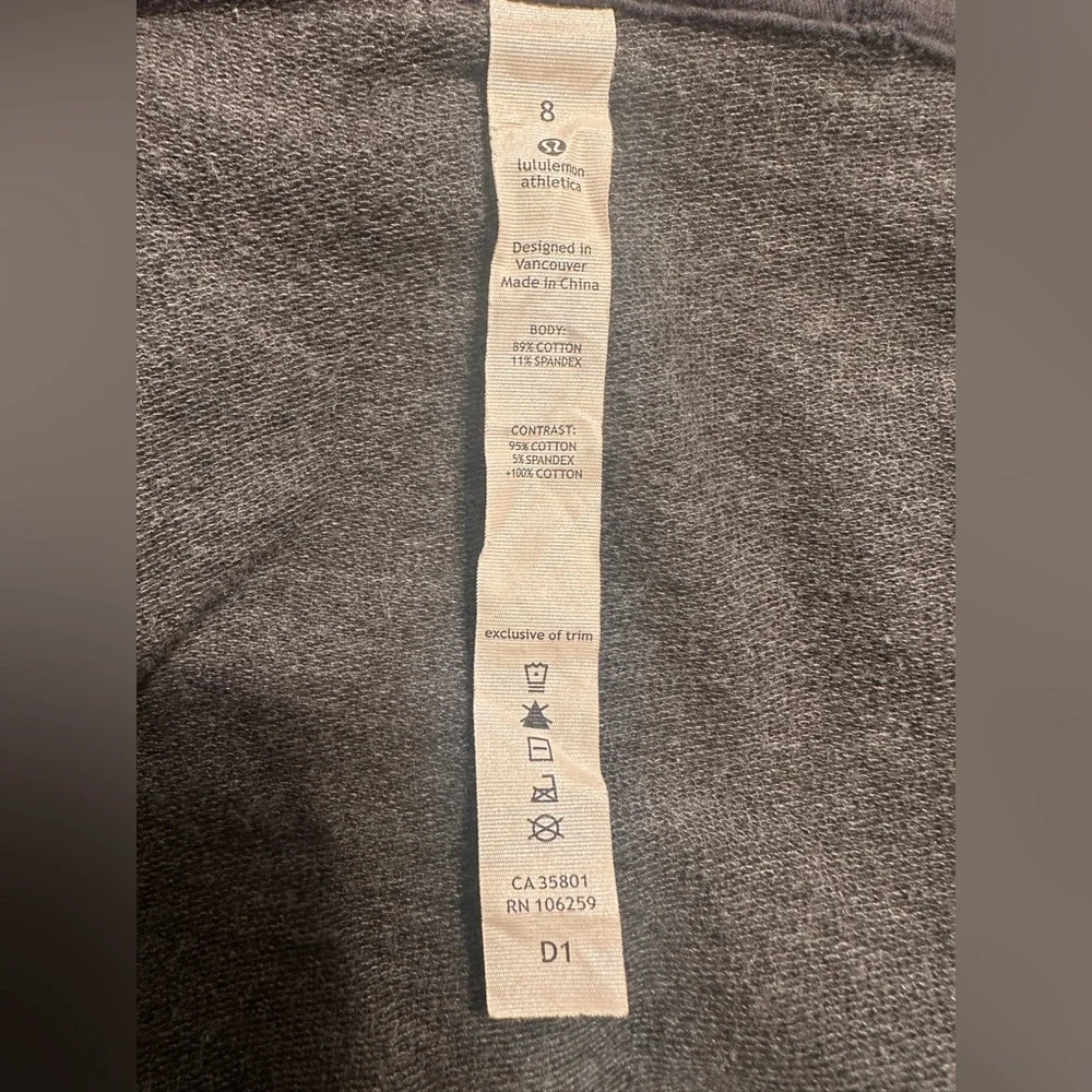 Lululemon Live Simply Jacket Charcoal Jacket Size 8 - Picture 7 of 7